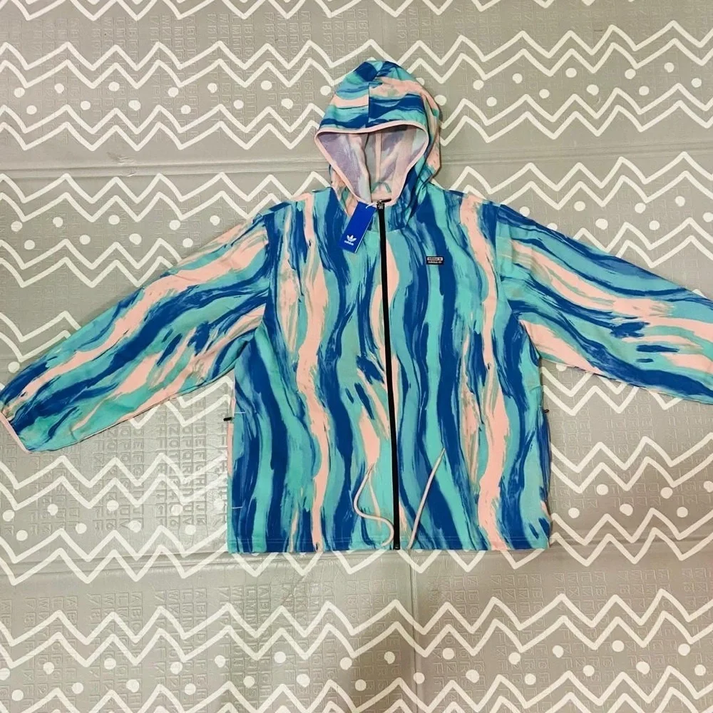 Adidas special edition tie dye hoodie jacket windbreaker